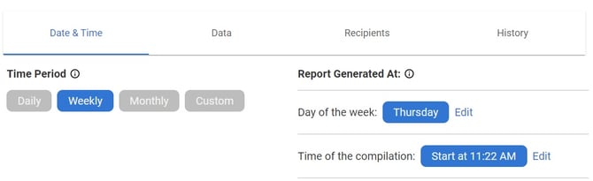 Date Time - Frequency options